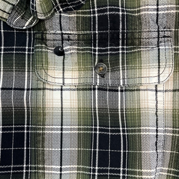 Carhartt Green Black Plaid Classic Fit Flannel Heavy Long Sleeve Shirt Size XLT - Picture 6 of 9